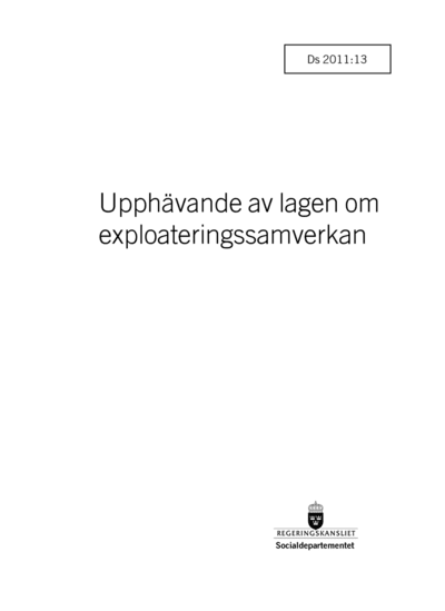 Omslaget till Ds 2011:13