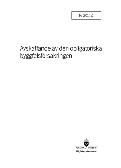 Omslaget till Ds 2011:2