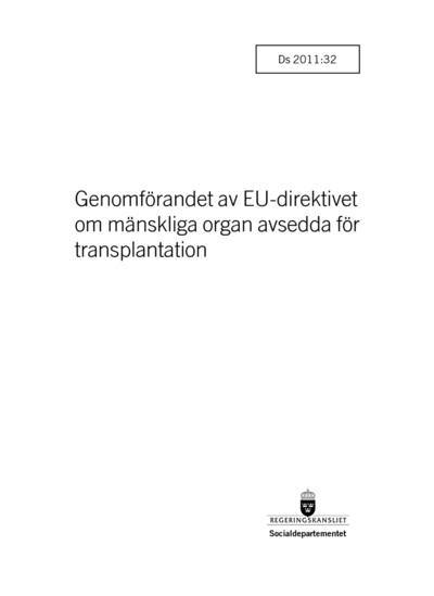 Omslaget till Ds 2011:32