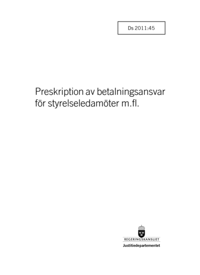 Omslaget till Ds 2011:45