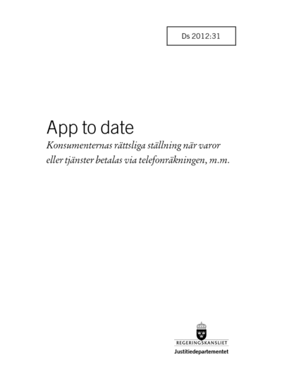 Omslaget till Ds 2012:31