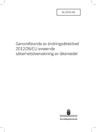 Omslaget till Ds 2012:56