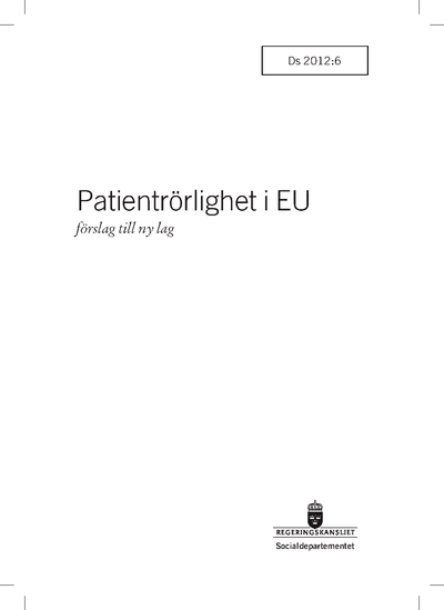 Omslaget till Ds 2012:6