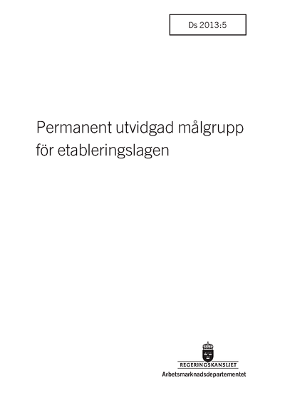 Omslaget till Ds 2013:5