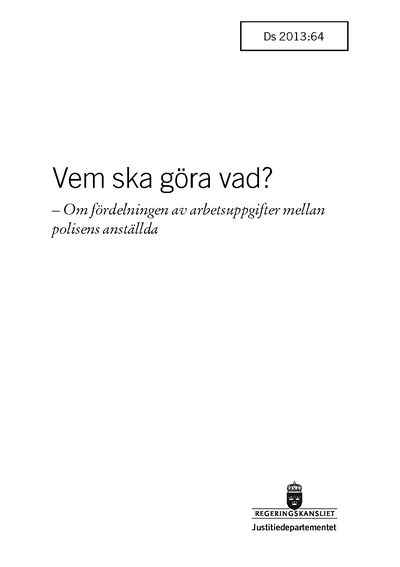 Omslaget till Ds 2013:64