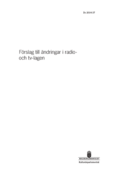 Omslaget till Ds 2014:37