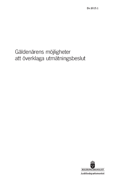 Omslaget till Ds 2015:1