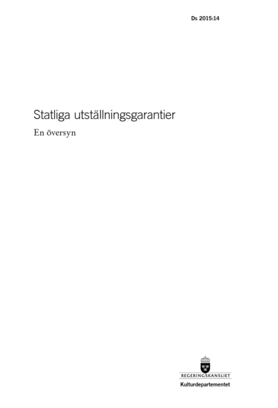 Omslaget till Ds 2015:14