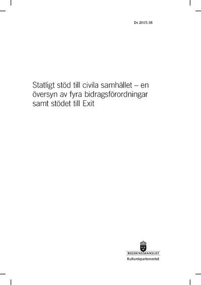 Omslaget till Ds 2015:38
