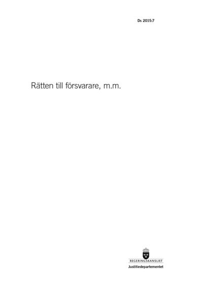 Omslaget till Ds 2015:7