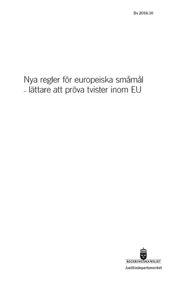 Omslaget till Ds 2016:10