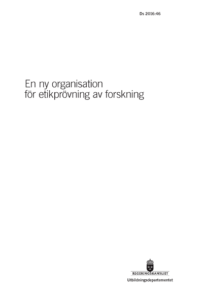 Omslaget till Ds 2016:46