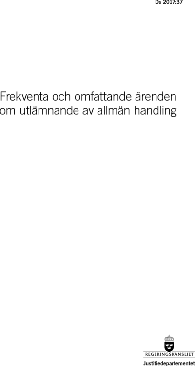 Omslaget till Ds 2017:37