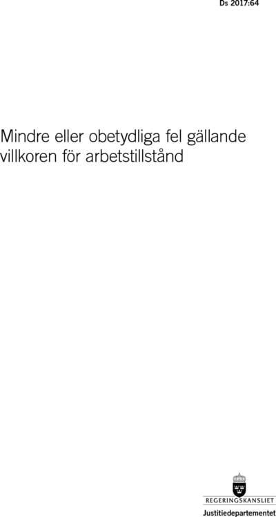 Omslaget till Ds 2017:64