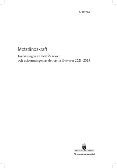 Omslaget till Ds 2017:66