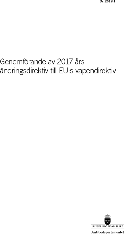 Omslaget till Ds 2018:1