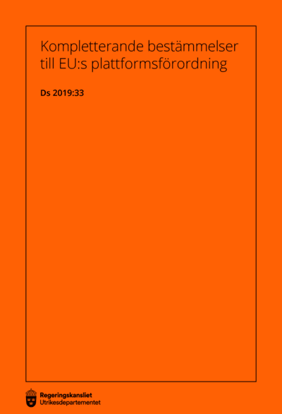 Omslaget till Ds 2019:33