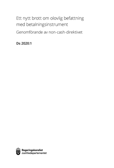 Omslaget till Ds 2020:1