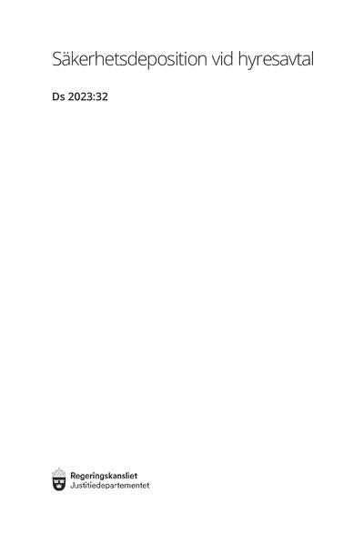 Omslaget till Ds 2023:32
