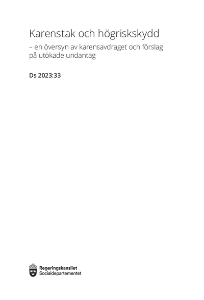 Omslaget till Ds 2023:33