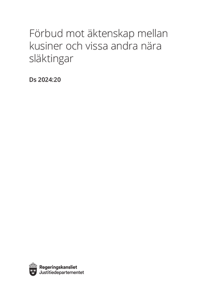 Omslaget till Ds 2024:20