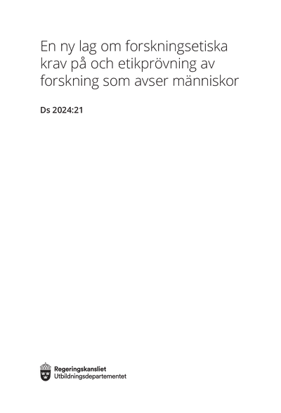 Omslaget till Ds 2024:21