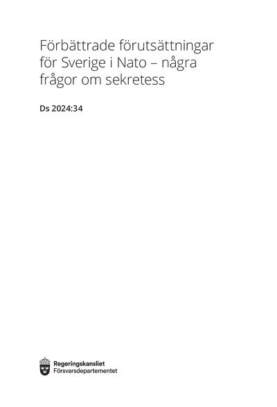 Omslaget till Ds 2024:34