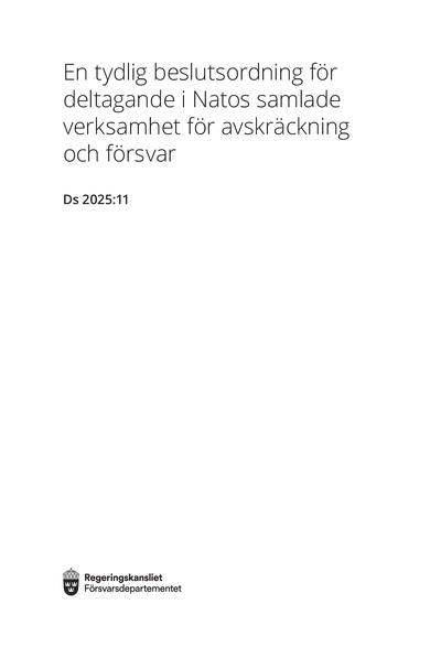 Omslaget till Ds 2025:11