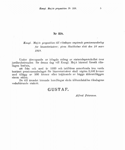 Omslaget till prop. 1919:318