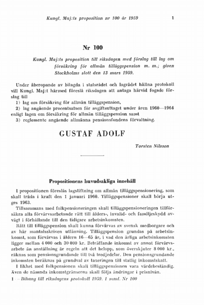 Omslaget till prop. 1959:100