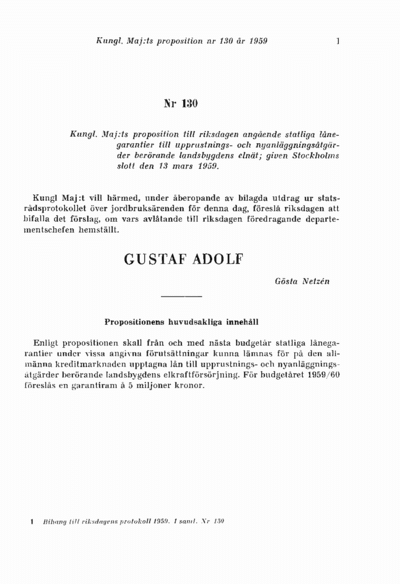 Omslaget till prop. 1959:130