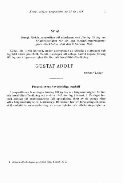 Omslaget till prop. 1959:51