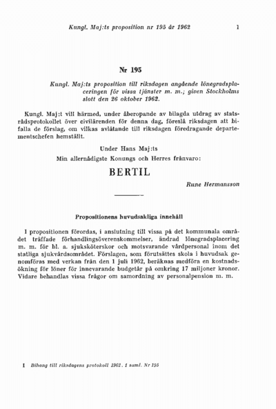 Omslaget till prop. 1962:195