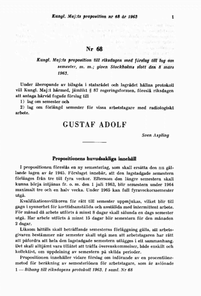Omslaget till prop. 1963:68