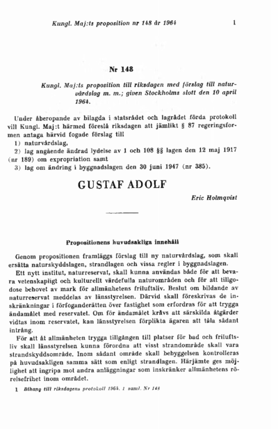 Omslaget till prop. 1964:148