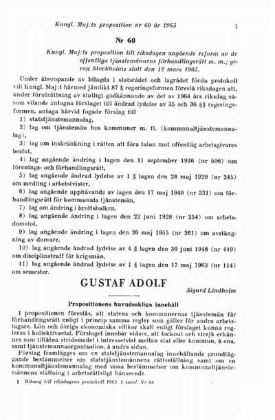 Omslaget till prop. 1965:60