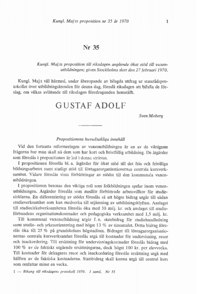 Omslaget till prop. 1970:35