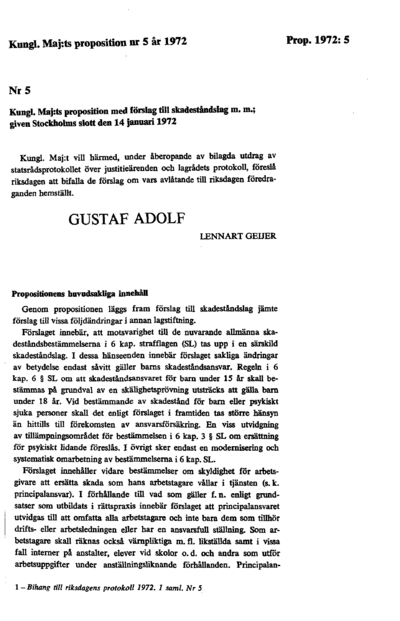 Omslaget till prop. 1972:5