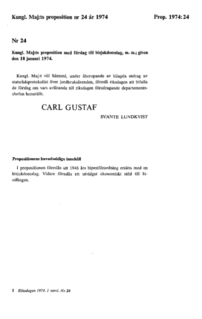 Omslaget till prop. 1974:24