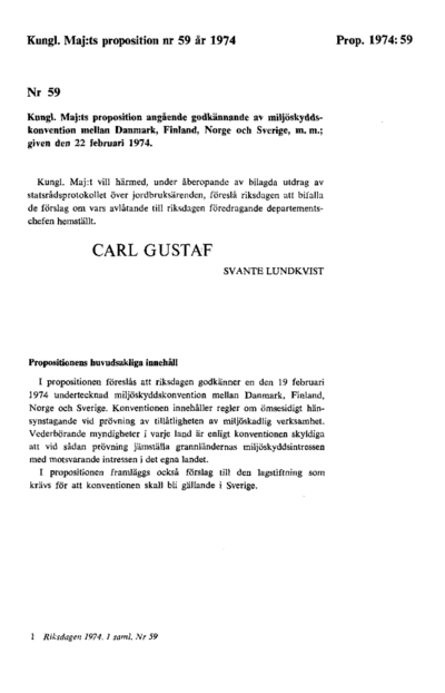 Omslaget till prop. 1974:59