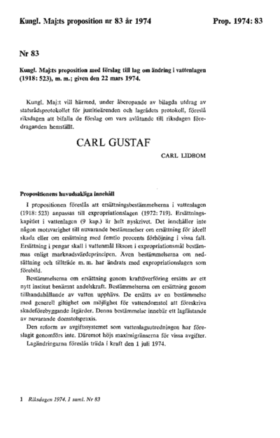 Omslaget till prop. 1974:83