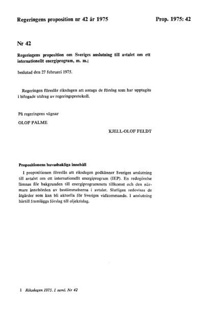 Omslaget till prop. 1975:42