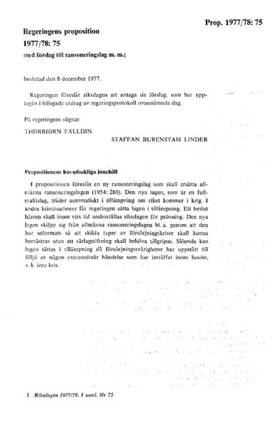 Omslaget till prop. 1977/78:75