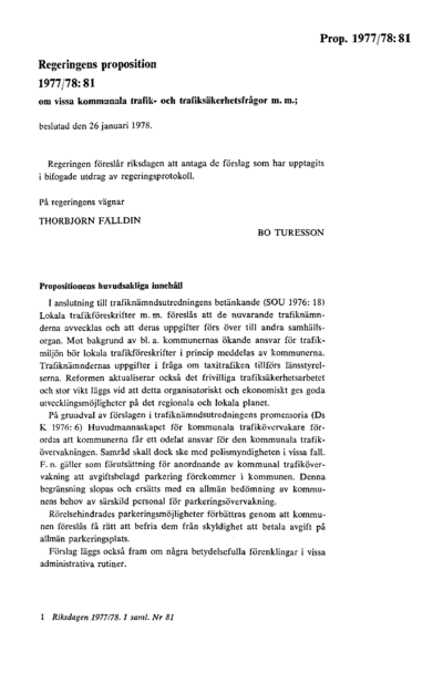 Omslaget till prop. 1977/78:81