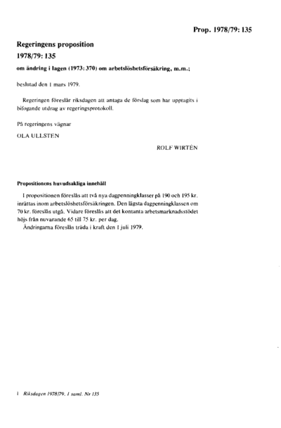 Omslaget till prop. 1978/79:135