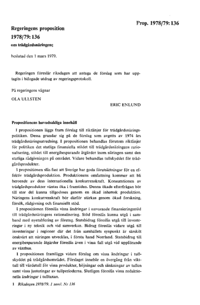 Omslaget till prop. 1978/79:136
