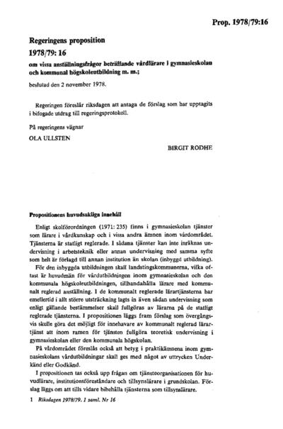 Omslaget till prop. 1978/79:16
