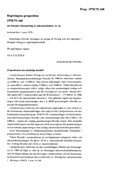 Omslaget till prop. 1978/79:160