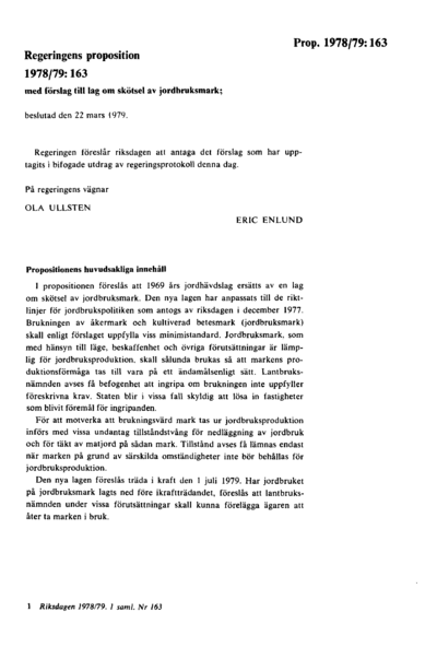 Omslaget till prop. 1978/79:163