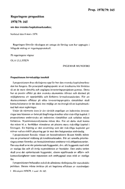 Omslaget till prop. 1978/79:165